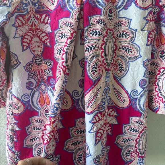 Chico’s Pleated Back Topper Jacket Size 8/10 Button Office Teacher Church Casual - Picture 7 of 16